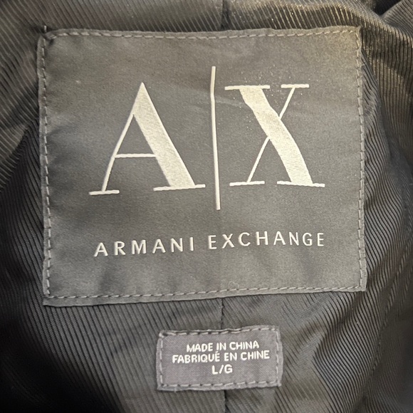 Armani Exchange double breasted coat. Size Large - Picture 3 of 3